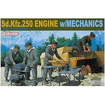 (未使用･未開封品)　プラッツ 1/35 第二次世界大戦 ドイツ軍 Sd.Kfz.250 エンジン w/整備兵セット DR6112 プラモデル kmdlckf 1/35 WW.II ドイツ軍 Sd.Kfz.250 エンジン w/整備兵セット